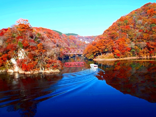 帝釈峡 (神龍湖 紅葉橋)