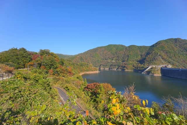 温井ダム 国道186号